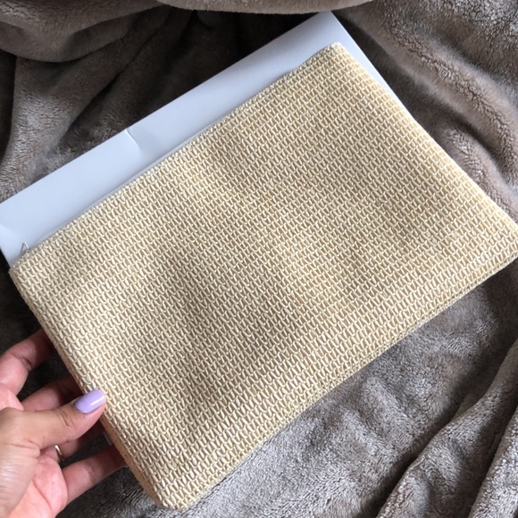 Dior Beauty Faux Raffia Pouch Makeup Bag Summer Travel Case Bag - Picture 5 of 7